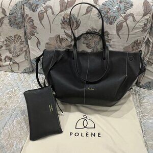 Cyme Edition Textured Black with Ecru Stitching